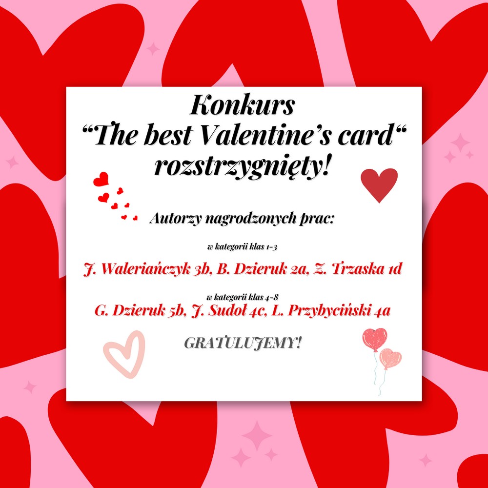 Konkurs "The best Valentine's card"